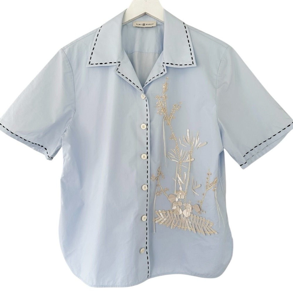 Tory Burch • Embroidered Camp Shirt
